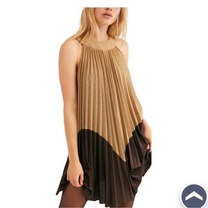 Free People Gold Mini Dress